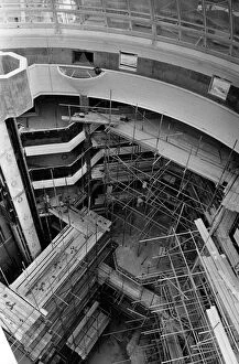 Images Dated 7th December 1991: Looking down from the dome, workmen are visible in the West Orchard development as small