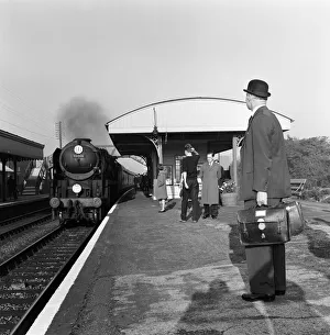 Lord Denning at Whitchurch station to go to London to present his report into the Profumo Lord Denning at Whitchurch station to go to London to present his report into the Profumo