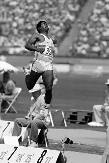Los Angeles Olympic Games August1984 Daley Thompson Sport Athletics Action Long