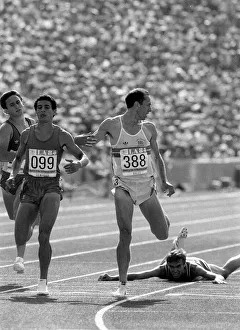 Images Dated 9th August 1984: Los Angeles Olympic Games August1984 Steve Ovett Sport Athletics Action 1500 meters