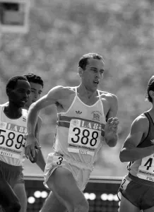 Images Dated 9th August 1984: Los Angeles Olympic Games August1984 Steve Ovett Sport Athletics Action 1500 meters