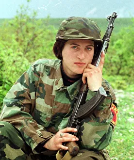 Luljeta Gashi of the Kosovo Liberation Army KLA April 1999 Luljeta Gashi of the Kosovo Liberation Army KLA April 1999