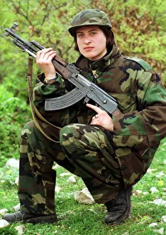 Luljeta Gashi of the Kosovo Liberation Army KLA April 1999 Luljeta Gashi of the Kosovo Liberation Army KLA April 1999