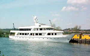 Images Dated 31st December 2010: Luxury yacht Bellissimo, owned by businessman Bernard Matthews