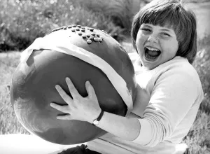 Lynn McGiven of Birtley won this giant Easter egg in a Chronicle Easter card colouring Lynn McGiven of Birtley won this giant Easter egg in a Chronicle Easter card colouring