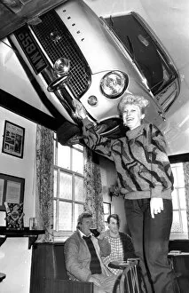 Images Dated 22nd November 1988: Lynne Stevens, assistant manager, polishes the 1962 Ford Consul in the lounge of