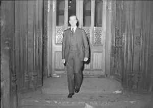 Major John Freeman Under Secretary of State for War leaving Houses of Parliament after Major John Freeman Under Secretary of State for War leaving Houses of Parliament after
