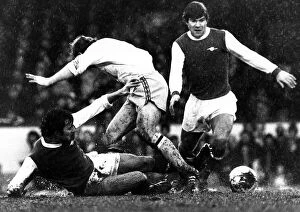 Images Dated 4th February 1978: Malcolm McDonald Football Player of Arsenal - and Alan Hudson in action against