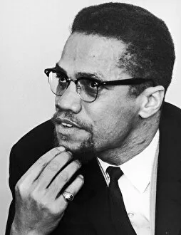 00479 Gallery: Malcolm X African-American Muslim minister and human rights activist seen here shortly