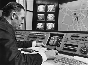 Man monitoring traffic, Liverpool, 10th January 1964 Man monitoring traffic, Liverpool, 10th January 1964
