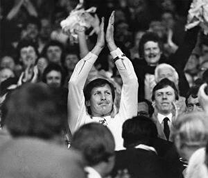 Images Dated 1st January 1984: Manager Billy McNeill salutes the faithfull City fans. Circa 1984