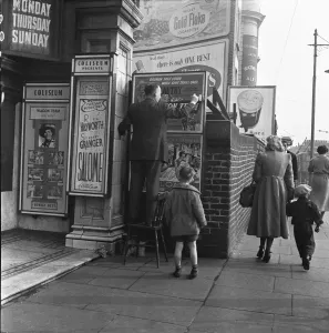The manager of the Coliseum Cinema located on the north-west side of Harrow Road beside The manager of the Coliseum Cinema located on the north-west side of Harrow Road beside