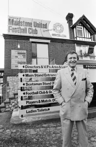 Manager Bill Williams & Chairman Jim Thompson of Maidstone United, 24th November 1982 Manager Bill Williams & Chairman Jim Thompson of Maidstone United, 24th November 1982