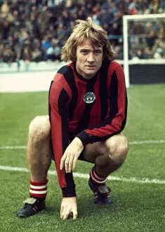 Manchester City footballer Rodney Marsh. December 1975