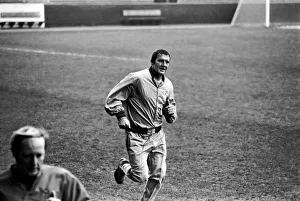 Manchester City training Assistant manager Malcolm Allison sweats it out trying to Manchester City training Assistant manager Malcolm Allison sweats it out trying to