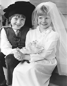 Manchester schoolchildren dressed as a happy couple on their wedding day for Manchester schoolchildren dressed as a happy couple on their wedding day for