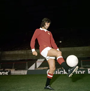 Manchester United footballer George Best at Old Trafford July 1972 Manchester United footballer George Best at Old Trafford July 1972