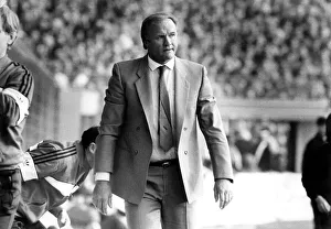 Manchester United manager Ron Atkinson after being booked. October 1985 P017037 Manchester United manager Ron Atkinson after being booked. October 1985 P017037