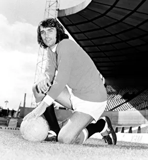 Manchester United player George Best at Old Trafford Circa 1971 Manchester United player George Best at Old Trafford Circa 1971