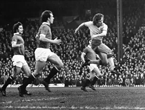 Manchester United v. Norwich. MacDougall thumps the ball past Stepney to score