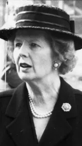 Margaret Thatcher arriving at memorial service - April 1987 Margaret Thatcher arriving at memorial service - April 1987