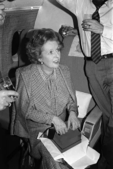 Margaret Thatcher British Prime Minister - December 1984 relaxes at an impromptu Margaret Thatcher British Prime Minister - December 1984 relaxes at an impromptu