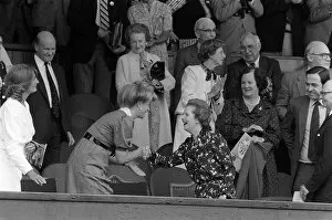 Images Dated 1st July 1983: Margaret Thatcher British Prime Minister - Jun 1983 at the Wimbledon Tennis