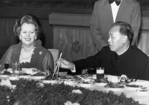 MARGARET THATCHER AND CHINESE PREMIER ZHAO ZIYANG AT A BANQUET IN THE GREAT HALL OF THE MARGARET THATCHER AND CHINESE PREMIER ZHAO ZIYANG AT A BANQUET IN THE GREAT HALL OF THE
