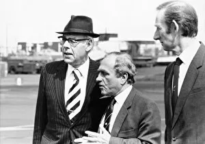 00047 Gallery: Margaret Thatcher Dennis Thatcher arrives at Newcastle Airport met by Jim