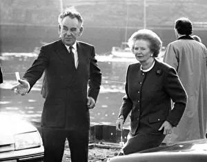Margaret Thatcher at the foundation stone laying ceremony at St Peter's Basin Margaret Thatcher at the foundation stone laying ceremony at St Peter's Basin