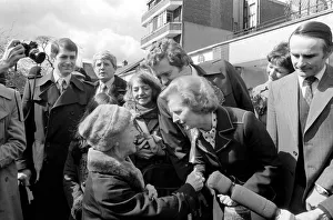 Margaret Thatcher goes to Lambeth to help Mr. Jerry Hanley in by-election. Mrs Margaret Thatcher goes to Lambeth to help Mr. Jerry Hanley in by-election. Mrs