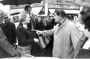 Images Dated 1st April 1978: MARGARET THATCHER HAS HEATED CONVERSATION WITH LEONARD MALLET WHILST ON A WALKABOUT IN