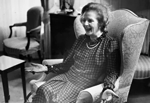 Margaret Thatcher laughing during interview - August 1984 Margaret Thatcher laughing during interview - August 1984