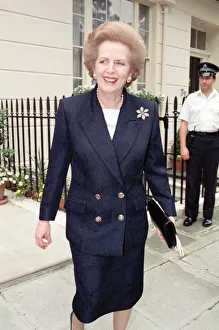 Images Dated 30th June 1992: Margaret Thatcher leaving for first day in House of Lords. 30th June 1992