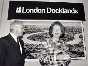 Margaret Thatcher at London Docklands event - May 1987