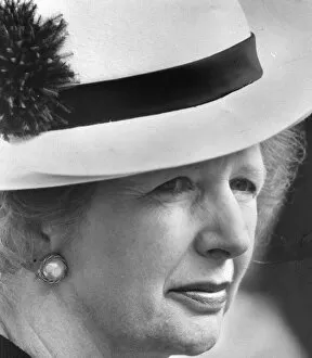Margaret Thatcher looking serious - October 1983