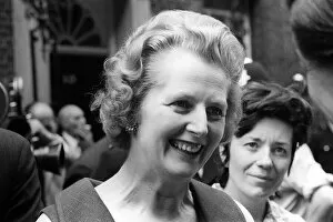 Margaret Thatcher MP - June 1970 leaving No. 10 Downing Street