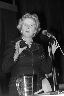 Images Dated 1st April 1977: Margaret Thatcher MP talking at a meeting April 1977