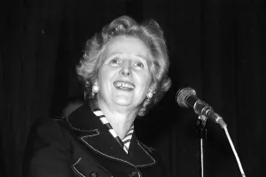 Images Dated 1st April 1977: Margaret Thatcher MP talking at a meeting April 1977