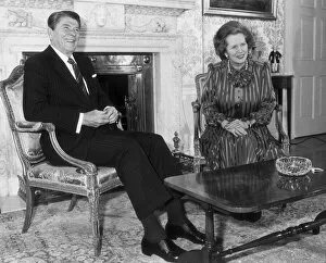 Images Dated 5th June 1984: MARGARET THATCHER AND PRESIDENT RONALD REAGAN IN 10 DOWNING STREET - 5TH JUNE 1984