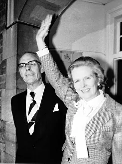 Margaret Thatcher prime minister with her husband Dennis. March 1979 Margaret Thatcher prime minister with her husband Dennis. March 1979