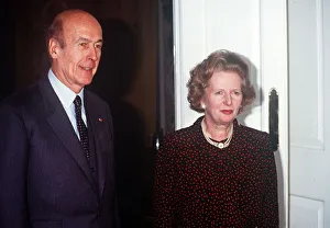 Margaret Thatcher reccieves French President Giscard D' Margaret Thatcher reccieves French President Giscard D'