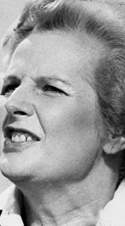 Images Dated 1st April 1977: Margaret Thatcher during TV interview - April 1977