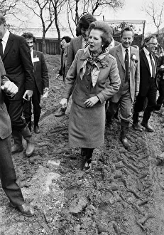 Margaret Thatcher during visit to farm wearing wellies - May 1983 Margaret Thatcher during visit to farm wearing wellies - May 1983