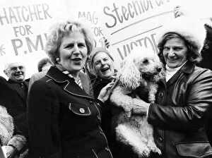 Images Dated 1st April 1977: Margaret Thatcher during walkabout in Hatfield - April 1977
