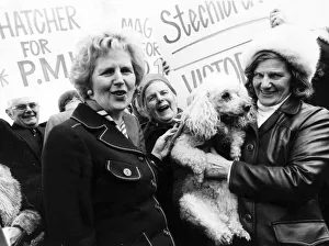 Images Dated 1st April 1977: Margaret Thatcher during walkabout in Hatfield - April 1977