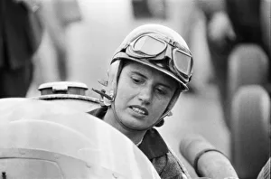 Maria Teresa de Filippis pictured in her Red Maserati 250F before for the BRDC Maria Teresa de Filippis pictured in her Red Maserati 250F before for the BRDC