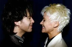 Marie Fredriksson (vocals) and Per Gessle, the two members from the Swedish pop duet Marie Fredriksson (vocals) and Per Gessle, the two members from the Swedish pop duet