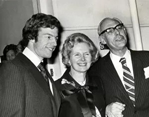 MARK, MARGARET AND DENIS THATCHER IS ELECTED CONSERVATIVE PARTY LEADER AFTER THE SECOND