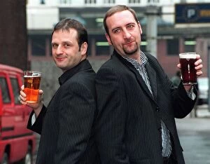 Images Dated 23rd January 1997: Mark Radcliffe Radio 1 DJ on left who is to replace Chris Evans on the Breakfast Show